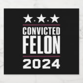 Ich stimme für den verurteilten Felon Pro Trump 20 Bierflaschenetikett (Einzelnes Label)