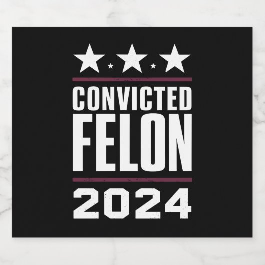 Ich stimme für den verurteilten Felon Pro Trump 20 Bierflaschenetikett (Einzelnes Label)