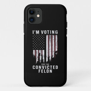 Ich stimme für den verurteilten Felon Pro Trump 20 Case-Mate iPhone Hülle