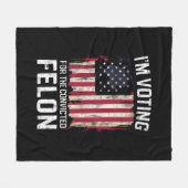 Ich stimme für den verurteilten Felon Pro Trump 20 Fleecedecke (Vorderseite (Horizontal))