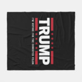 Ich stimme für den verurteilten Felon Pro Trump 20 Fleecedecke (Vorderseite (Horizontal))