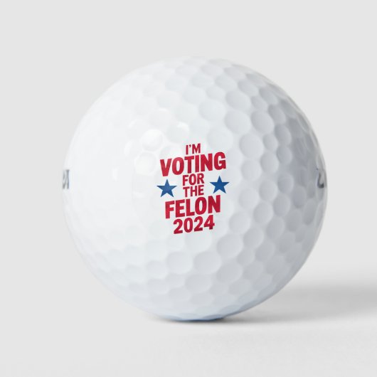 Ich stimme für den verurteilten Felon Pro Trump 20 Golfball (Vorderseite)