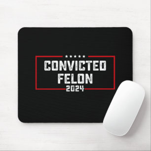 Ich stimme für den verurteilten Felon Pro Trump 20 Mousepad