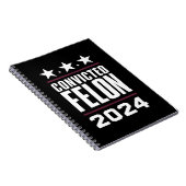 Ich stimme für den verurteilten Felon Pro Trump 20 Notizblock (Rechte Seite)