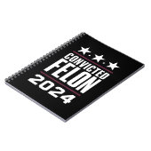 Ich stimme für den verurteilten Felon Pro Trump 20 Notizblock (Linke Seite)