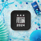 Ich stimme für den verurteilten Felon Pro Trump 20 Pappteller (Party)