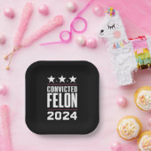 Ich stimme für den verurteilten Felon Pro Trump 20 Pappteller (Party)