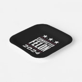 Ich stimme für den verurteilten Felon Pro Trump 20 Pappteller (Gewinkelt)