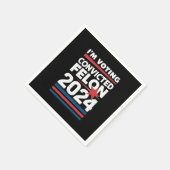 Ich stimme für den verurteilten Felon Pro Trump 20 Serviette (Ecke)