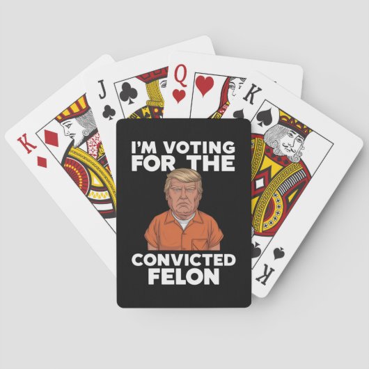 Ich stimme für den verurteilten Felon Pro Trump 20 Spielkarten (Rückseite)