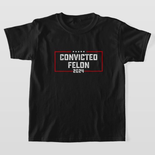 Ich stimme für den verurteilten Felon Pro Trump 20 T-Shirt (Ablage )