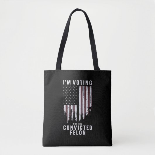Ich stimme für den verurteilten Felon Pro Trump 20 Tasche (Vorderseite)