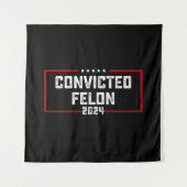 Ich stimme für den verurteilten Felon Pro Trump 20 Wandteppich (Vorderseite)