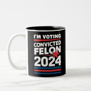 Ich stimme für den verurteilten Felon Pro Trump 20 Zweifarbige Tasse