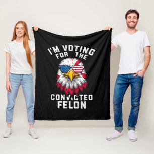 Ich stimme für den verurteilten Straftäter Lustig  Fleecedecke