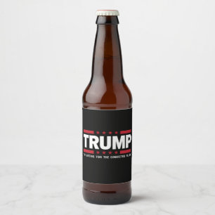 Ich stimme für den verurteilten Verbrecher Pro Tru Bierflaschenetikett