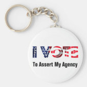 Ich stimme für die Bestätigung meiner Agentur 2024 Schlüsselanhänger (Vorne)