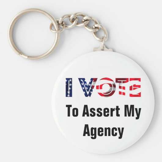 Ich stimme für die Bestätigung meiner Agentur 2024 Schlüsselanhänger (Vorne)