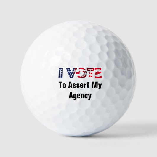 Ich stimme für die Bestätigung meiner Agentur 2026 Golfball (Vorderseite)
