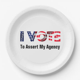 Ich stimme für die Bestätigung meiner Agentur 2026 Pappteller