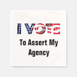 Ich stimme für die Bestätigung meiner Agentur 2026 Serviette