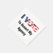 Ich stimme für die Bestätigung meiner Agentur 2026 Serviette (Ecke)