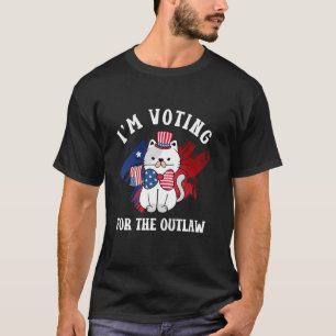 Ich stimme für die Outlaw 2024 Für Frauen Meowica T-Shirt