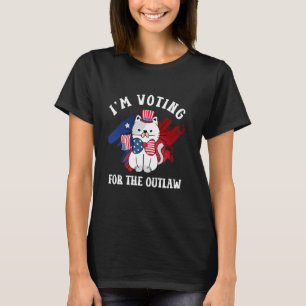 Ich stimme für die Outlaw 2024 Für Frauen Meowica T-Shirt