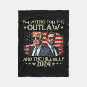 Ich stimme für die Outlaw &amp;die Hillbilly 2024  Fleecedecke