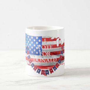 Ich stimme für die republikanische Flagge Donald T Kaffeetasse