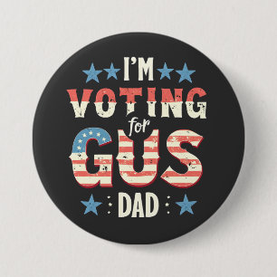 Ich stimme für die Wahl von Gus Vater Harris Walz Button