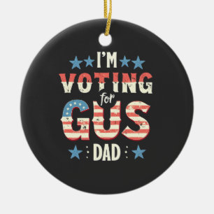 Ich stimme für die Wahl von Gus Vater Harris Walz Keramik Ornament