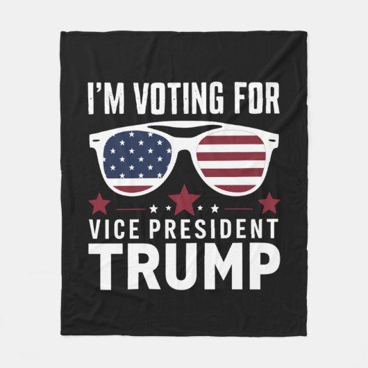 Ich stimme für die Wahl von Vizepräsident Trump 20 Fleecedecke (Vorderseite)