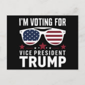 Ich stimme für die Wahl von Vizepräsident Trump 20 Postkarte (Vorderseite)