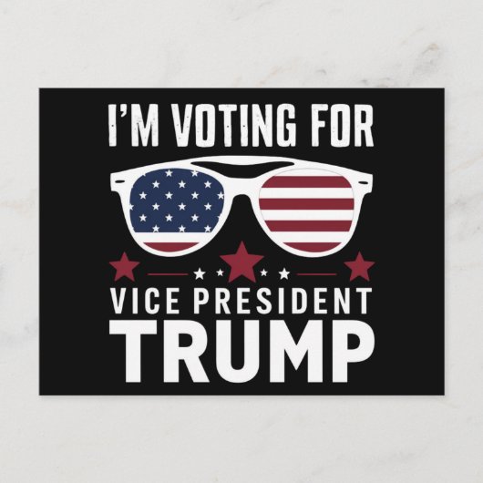 Ich stimme für die Wahl von Vizepräsident Trump 20 Postkarte (Vorderseite)