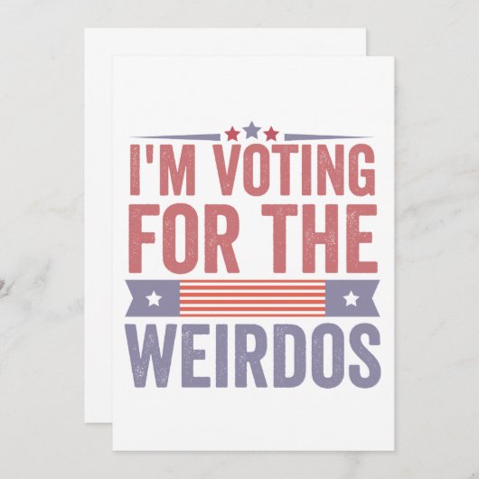 Ich stimme für die Weidos-Wahl 2024 Einladung (Vorne/Hinten)