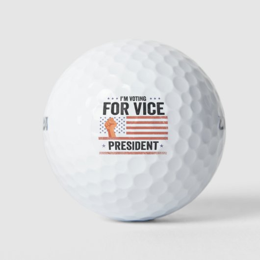 Ich stimme für ein Geschenk von Vizepräsident Trum Golfball (Vorderseite)