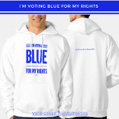 Ich stimme für einen blauen Demokraten Hoodie
