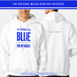 Ich stimme für einen blauen Demokraten Hoodie