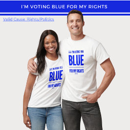 Ich stimme für einen blauen Demokraten T-Shirt