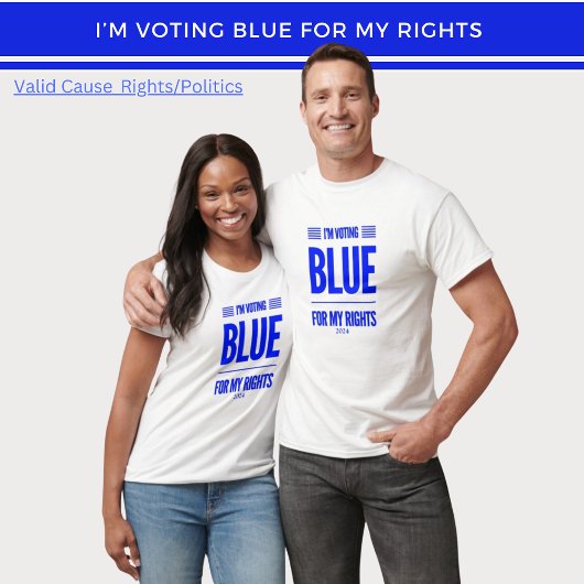 Ich stimme für einen blauen Demokraten T-Shirt