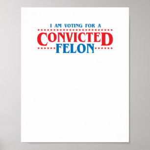 Ich stimme für einen verurteilten Sticker Poster