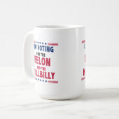 Ich stimme für Felon und Hill Billy Kaffeetasse (Vorderseite Links)