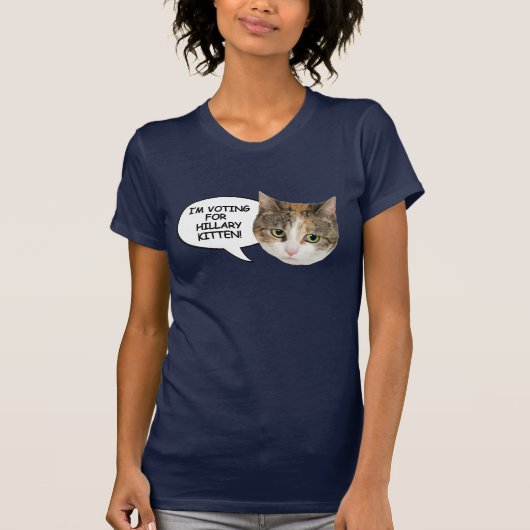 ICH STIMME FÜR HILLARY KITTEN T-Shirt (Vorderseite)