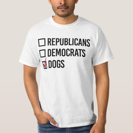 Ich stimme für Hunde T-Shirt (Vorderseite)