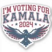 Ich stimme für Kamala 2024 Aufkleber (Vorderseite)