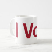Ich stimme für Tasse (Vorderseite Links)