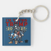 ICH STIMME FÜR TRUMP 2024 SCHLÜSSELANHÄNGER (Rückseite)