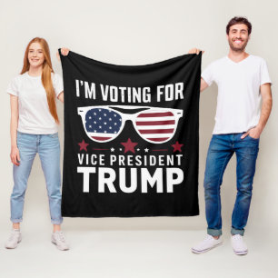 Ich stimme für Vizepräsident Trump 2024 Wahl Fleecedecke