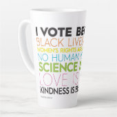 Ich stimme für Weil... Güte ist alles Latte Tasse (Linke Ecke)